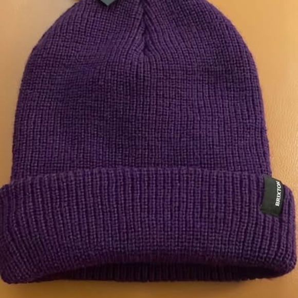 BRAND NEW unisex brixton purple winter snow beanie toque hat - Picture 2 of 4